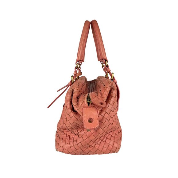 BOTTEGA VENETA Pink Leather Intrecciato Bag